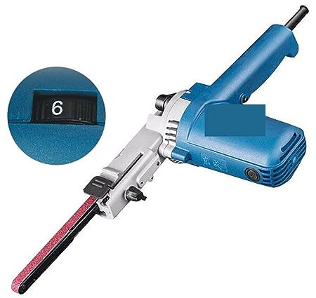 Mola da banco Levigatrice a nastro 500W Levigatrice a nastro Smerigliatrice angolare con nastri abrasivi 9x533mm for lucidatrice fai da te in metallo for legno
