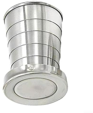 Stainless Steel Foldable Coffee Cup with Lid, 250ml Portable Insulated Travel Mug for Daily Use, Work, Home(250ml large size)