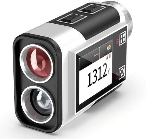 CIGMAN Golf Range Finder 1312Yards, ±1M Precision, Side Tuchable Display with Slope Compensation 25MM Eyepiece Rechargeable TYPE-C Laser Rangefinder for Golf Course
