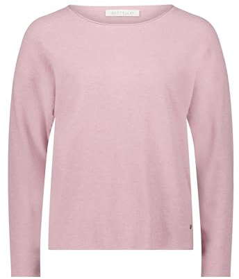 Betty & Co Damen Strickpullover mit Rundhalsausschnitt 46, Rose Melange