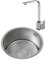 HUIBBGO Fregadero de Cocina Redondo, Fregadero minibar, fregaderos pequeños para baños pequeños, Fregadero de Acero Inoxidable 304, renovación de Cocina, Piscina, Fregadero Individual Redondo