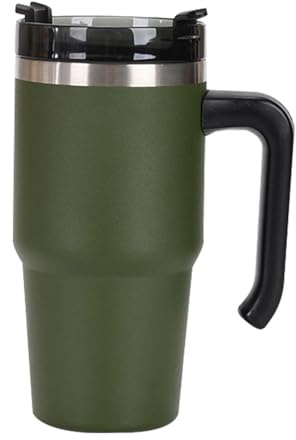 Insulated Coffee Tumbler – Large Capacity 20oz, Vacuum Insulated Mug, Stainless Steel Thermal Drinkware, Doublen Walled Spillproof Coffee Tumbler Leakproof Anti Skid Cup For Work Travel Home Daily Use