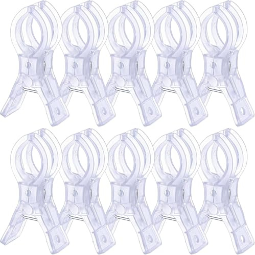 10 Pcs Large Balloon Arch Clips Transparent Clips for Balloon Arch 3.5 Inch