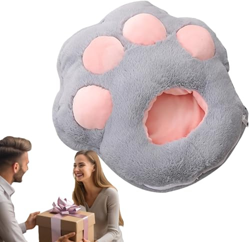 Wiederaufladbare Fußwärmer - USB-beheizte Katzen-Heizmatte - Warme Winterschuhe aus weichem Plüsch für unter dem Schreibtisch, Büro, Zuhause, Schlafzimmer