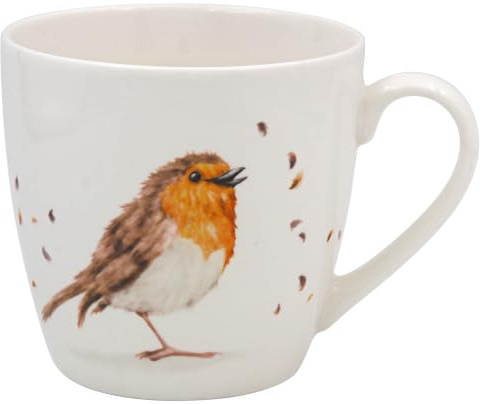 The Leonardo Collection Robins Breakfast Mug | Large Breakfast Mug, Hot & Cold Drinks, Home & Office, Durable