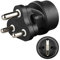 Goobay 95412 Reiseadapter für Südafrika / Reisestecker Steckdose / Schutzkontaktbuchse auf Südafrika Stecker (Typ M) / Travel Adapter / Netzadapter / Schwarz