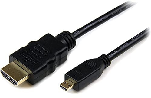 StarTech.com Câble Micro HDMI vers HDMI avec Ethernet 50cm-Vidéo 4K 30Hz-Câble Adaptateur/Convertisseur Micro HDMI Haute Vitesse Type-D vers HDMI 1.4 - Écrans/TV/Affichages UHD HDMI-M/M (HDADMM50CM)