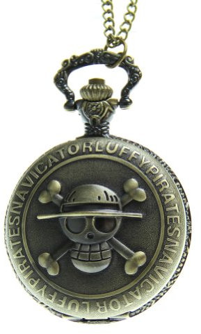 JewelryWe Damen Herren Taschenuhr One Piece Kette Totenkopf Schädel Uhranhänger Quartzuhr Kettenuhr Uhr Lange Pullover Halskette 80cm