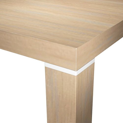 Rujz Design 66-2116C Tischbeine Holz 80x80 Nussbaum, 4-er Set inkl. Befestigungsystem