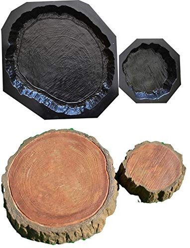 SvitMolds Lot de 2 moules en béton pour dalle de pierre de tremplin pour allée de jardin #S12