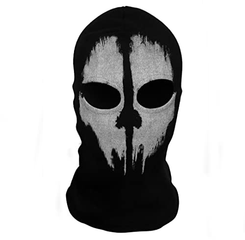 SzBlaZe Unisex Ghost Print Stocking Balaclava Mask Good For War Game Halloween Cosplay (Print 1)