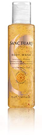 Sanctuary Spa Gel douche, gel douche végan, format voyage, 75 ml