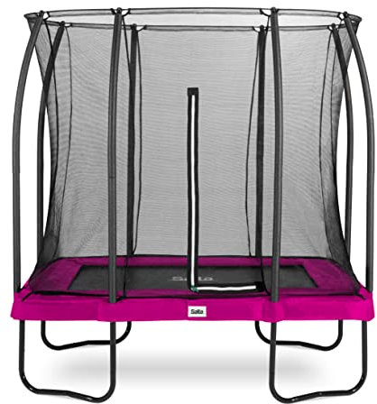 Salta Comfort Edition - 214x153cm - TÜV geprüft - Pink - Rechteckig - Outdoor Trampolin, Gartentrampolin