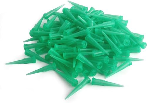Utoolmart 120 Stück 18 Ga Kunststoff konisch Pinhead Blunt End Klebstoff Spender Spitze Luer Spritze Nadelspitze Dosierung Füllnadel für Öl oder Kleber Applikator