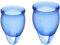 Satisfyer, Menstruationstasse, 'Feel Confident - Menstrual Cup Set', 2 Stück, 15 & 20 ml, wiederverwendbar, nachhaltig, einfache Reinigung, Farbe:blau