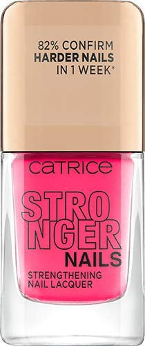 Catrice Stronger Nails Strengthening Nail Lacquer, Nagelhärter, Nagellack, Nr. 10 Pink Warrior, pink, langanhaltend, härtend, glänzend, ohne Aceton, vegan, Mikroplastik Partikel frei (10,5ml)