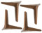 4 Stück Metall Tischbeine Möbelbeine,Austauschbare Möbelfüße,Dreieck,Schrankbeine Eisen,Tischzubehör DIY,für Esstisch Couchtisch Schreibtisch,Traggewicht 1000KG,Holzmaserung braun (15cm/5.9in)
