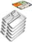 WG inc Lot de 6 assiettes à compartiments en acier inoxydable – Assiettes à dîner de qualité supérieure ~ 3 plateaux divisés – Plats de 25,4 cm pour enfants, tout-petits et adultes – Idéal pour le