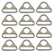 JIHUOO 20 Stück Metall Dreieck Schnalle Dreieck Ring Drehclip Gepäck Ringschnalle Einstellbare Schnalle 32 mm Silver