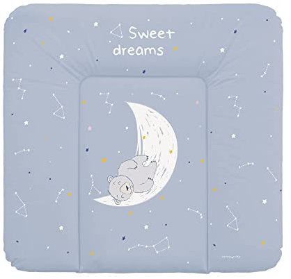 Schnucky Wickelauflage - weiche Baby Wickelunterlage, Wickeltischauflage, wasserdicht und abwaschbar, für Wickeltisch/Wickelkommode geeignet. [75 x 72 cm, Traum]