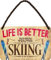 schilderkreis24 Blechschilder Kollektion 18x12cm – Lustige & inspirierende Sprüche zu Bergen, Wandern & Skifahren -Deko & Geschenkideen: (Life is better when youre Skiing)