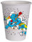 Ciao - Kompostierbare Papierbecher Schlümpfe (200 ml), 8 Stück, hellblau, weiß, 24062