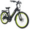 Highphoria Elektrofahrrad City E-Bike 26 Zoll für Damen, 25 km/h Tiefeinsteiger Elektrische Fahrrad mit Bafang-Motor 250W, 8 Gang Schaltung Pedelec(Schwarz-Grün)