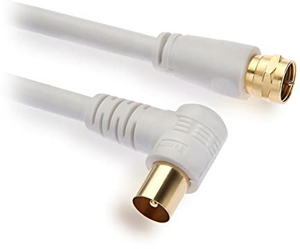Bolwins P96cs - Cavo coassiale antenna satellitare per HDTV, angolo di 90°, DVB-T2 radio FM DAB - 1,5 m
