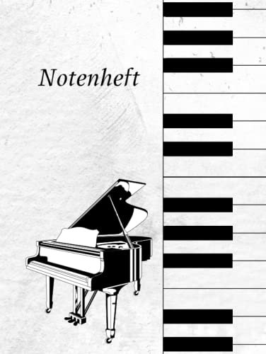 Notenheft A4 mit Hilfslinien: 120 Seiten leere Notensysteme für Hobby, Studium und Beruf