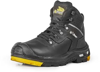 U-Power - Chaussures de sécurité hautes ultra résistantes RONAN - Environnements exigeants - S3 SRC ESD CI 41 Noir / Jaune