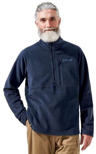 Berghaus Men's Prism Polartec Interactive Fleece Half Zip Jacket | Added Warmth | Smart Fit | Durable Design Fleece Half Zip, Dusk, 3XL