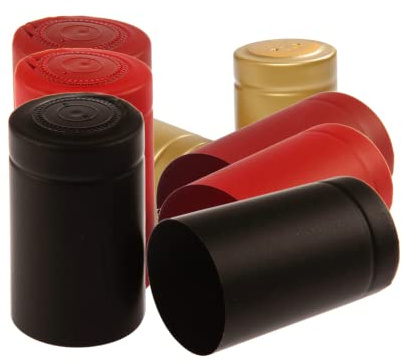 Emporio enologico vesuviano Capsule Termoretraibili restringenti per Bottiglie di Vino e Spumante Uso Cantine Professionali e Domestico- Capsule PVC Termorestringenti 100 Pezzi (Bordeaux)