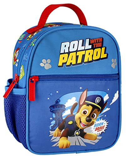 Paw Patrol Chase Blue Kleiner Rucksack für Vorschulkinder, Vorschulrucksack 24x20x9 cm