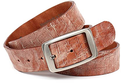 Anthoni Crown Unisex Ledergürtel Gürtel, Cognac, 110
