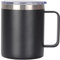 Gteller 12oz Coffee Mug With Handle, Double Wall Stainless Steel Insulated Lowball Tumbler Keeping Hot and Cold (Black)