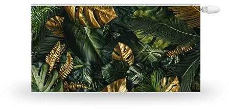 HUBDECO Magnetische Heizkörperverkleidung - 160x60 cm - Magnet Heizkörperabdeckung - Motiv Blattgold - Wasserdicht Erhöhte Abriebfestigkeit Paneel-Heizkörperabdeckung