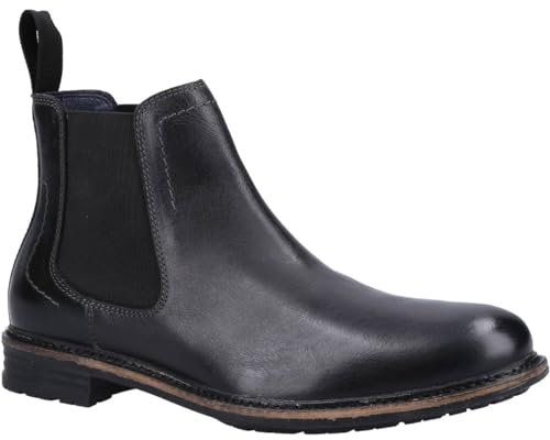 Hush Puppies Justin Chelsea, Stivali da Uomo, Nero, 43 EU