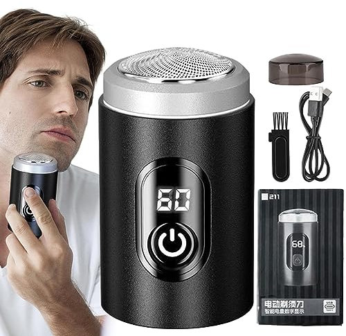 Maquinilla de afeitar recargable - Afeitadora eléctrica portátil y duradera, utensilios de viaje para hombres para limpieza facial para oficinas, viajes en avión, viajes de negocios, camping, coches