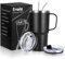Livole 20oz Travel Mug with Handle, 600ml Insulated Tumbler with Straw and 2 Lids, Double Walled Vacuum Water Cup Bottle, Stainless Steel Thermal Travel Coffee Mugs for Cold Drinks, Black