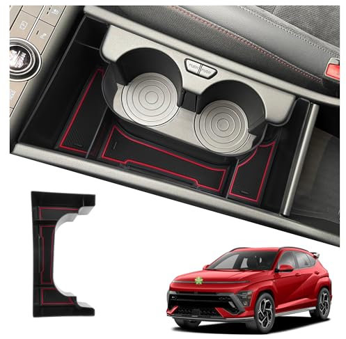 Ruiya Kompatibel mit Hyundai Kona SX2 2024 2025 (Elektronische Automatikgetriebe) Mittelkonsole Aufbewahrungsbox,Mittelkonsole Organizer Kona SX2 Armlehne Organizer Tray Mittelarmlehne Handschuhfach