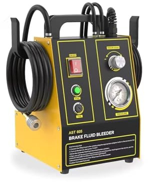 Automotive Brake Fluid Bleeder Kit, AST 605 Car Brake Oil Exchanger Machine with Pressure Monitoring and Adjustable Pressure (8.7~43.5psi)and Four Pumps Brake Oil Exchanger Tool apply for All Cars