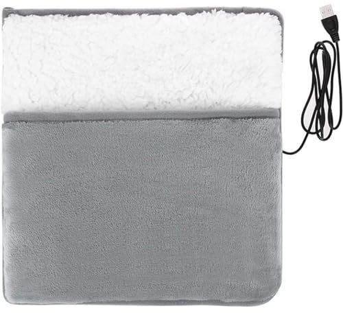 XZincer Winter-USB-Heizkissen, einzigartiges Design, bequemes und warmes Fußbett, Ihre Füße vor Kälte Auto Heizlüfter (Grey, One Size)