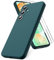 Vansdon Cover Compatibile con Samsung Galaxy S24 FE, 2 Pellicola Protettiva in Vetro Temperato, Gomma Gel di Silicone Liquida Antiurto Custodia - Verde Notte