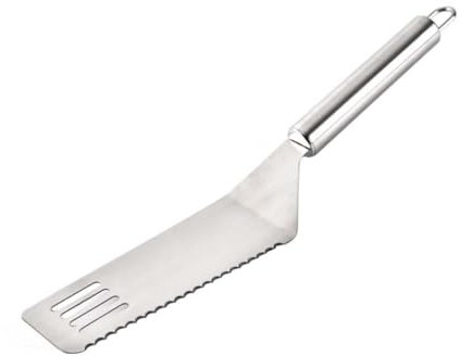 Mikinona 2stücke Pizza-schaufel Aus Edelstahl Mit Zahn-design Für Küche Backschaufel Für Pizza-entnahme Aufhängeloch Für Aufbewahrung Langlebiges Material Für Haushaltsgebrauch