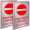 2 Pz Ashoaza Cartello Proprietà Privata in Alluminio Spazzolato Cm 20 x 30 - Cartelli Vietato L'accesso ai non autorizzati - Impermeabile - Con 4 fori e adesivi (Cartelli Proprieta Privata)