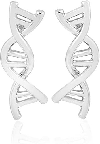 Ohrringe für Mädchen Damen Moleküle Ohr DNA Wissenschaft Ohrstecker Silber Langlebig und modisch