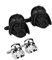 SUMA SHOP 2 Sets Manschettenknöpfe Design kompatibel mit Star Wars Stormtrooper Manschettenknöpfe für Männer Metall Farbe Schwarz Manschettenverbindungen, S, Aluminium, Glänzend