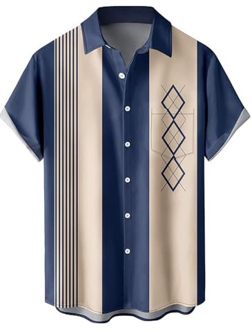 Chemise Hawaienne Homme Chemise Rouge Chemise Homme Chemise Ralph Lauren Homme Chemise À Carreaux Homme Cadeau Papa Chemise Homme Manche Courte Chemise Blanche Chemise Lin Bleu 4XL