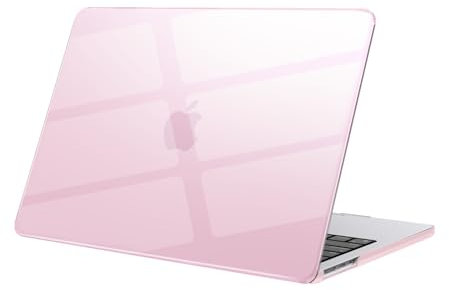 eleger Cover compatibile con MacBook Air 15 pollici M4 A3241 M3 A3114 M2 A2941, uscita nel 2025 2024 2023, Custodia dura per MacBook Air 15, Rosa trasparente