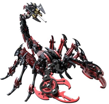 MetalMinds 3D Metall Puzzle Modellbausatz Erwachsene, DIY 3D Puzzle Mechanisch Skorpion Modell, 200 Teile Steampunk Metall 3D Modell DIY Ornament Geschenke